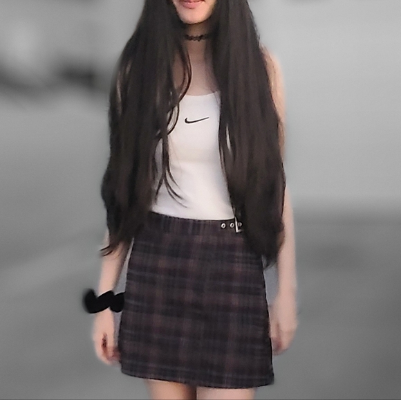 Nike Center Swoosh Logo spaghetti strap bodycon dress white black - Picture 4 of 8